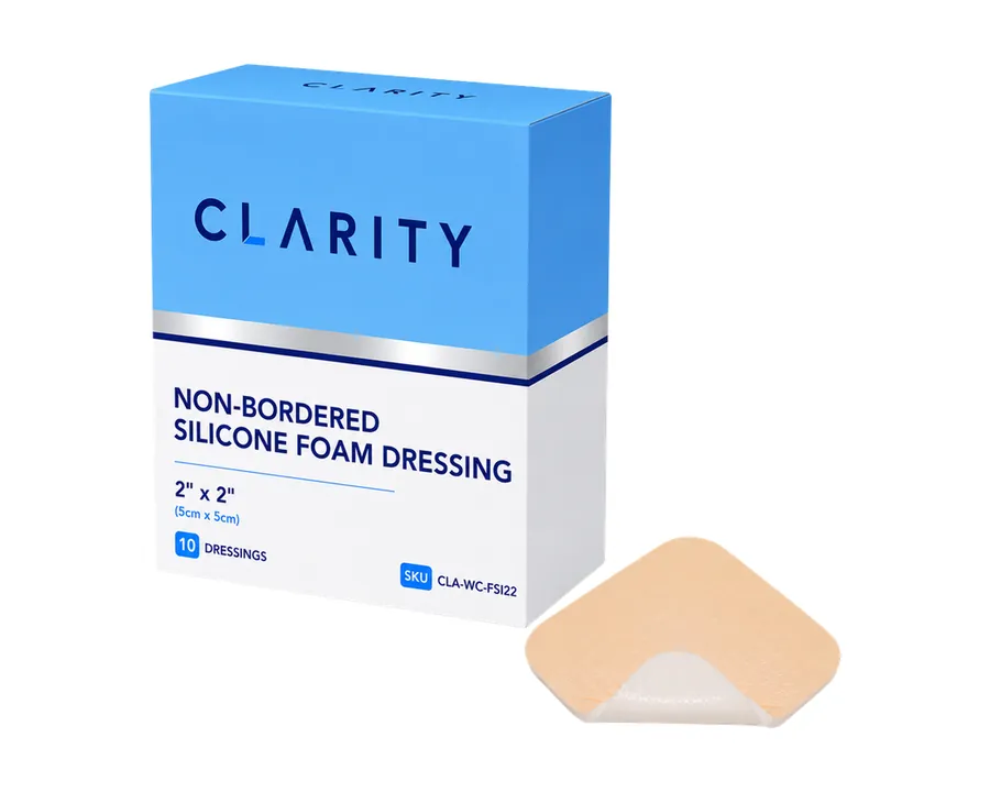 Non-Bordered Silicone Foam Dressing